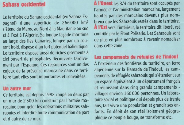 SAHARA INFO"  2007